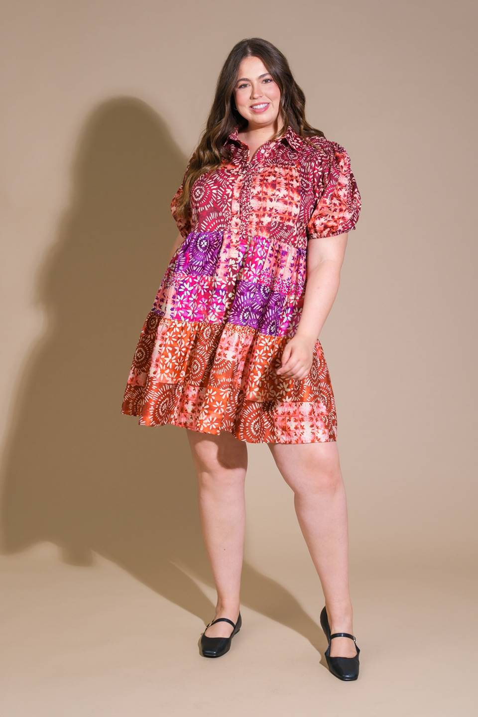 KEEP IT INTERESTING WOVEN MINI DRESS Flying Tomato